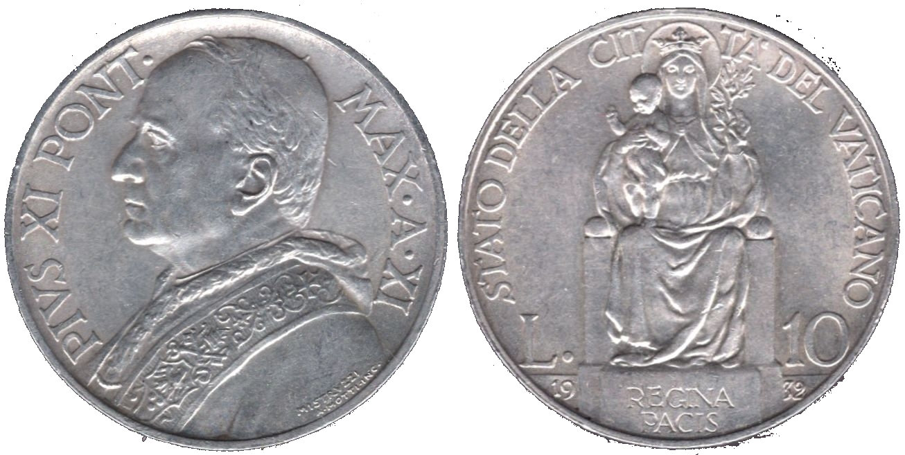 1932 Vatican 10 Lire